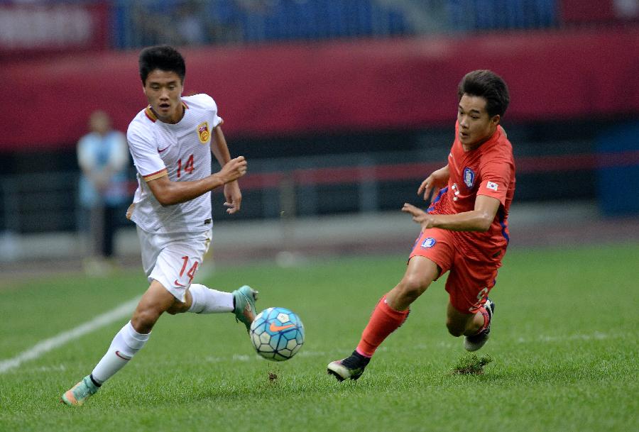 国足-中国U17男足0:1惜败宿敌韩国队