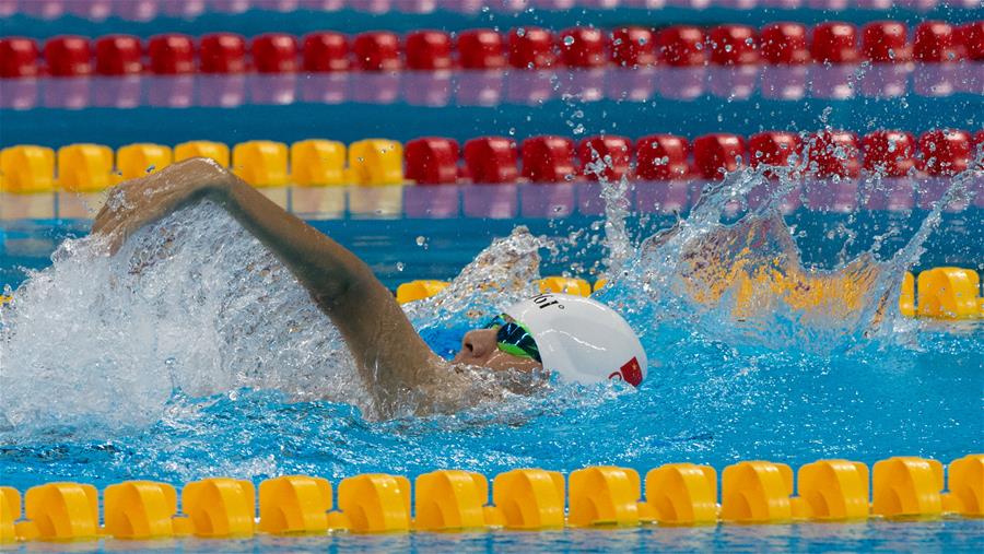 中国选手包揽男子50米仰泳S2级冠亚军