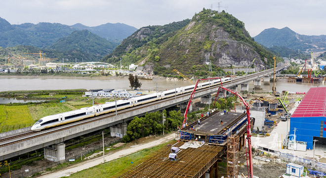 永嘉：楠溪江特大桥主体上部结构进入施工阶段